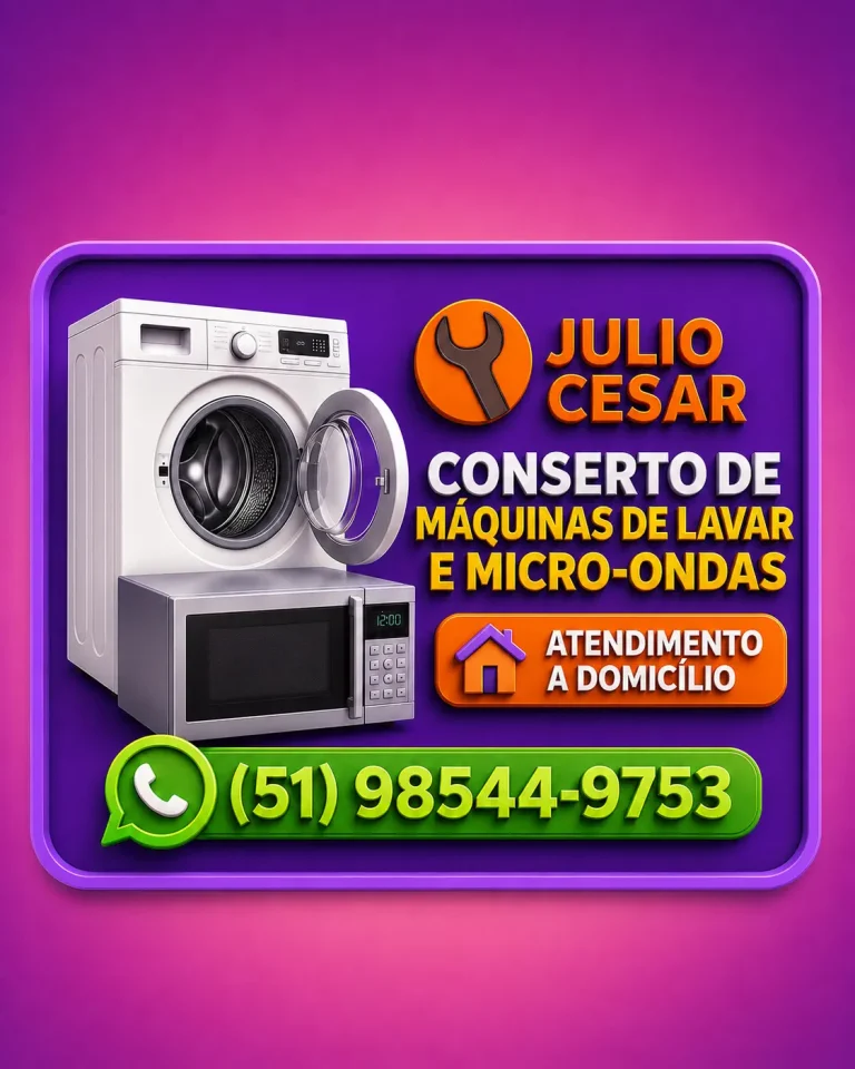 Atendimento em domicílio para conserto e manutenção de máquinas de lavar em Porto Alegre.